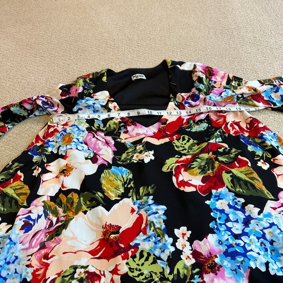 Show Me Your Mumu Dress Portabella Black Floral Mini Swing LS Boho Witchy SMALL - Picture 10 of 14